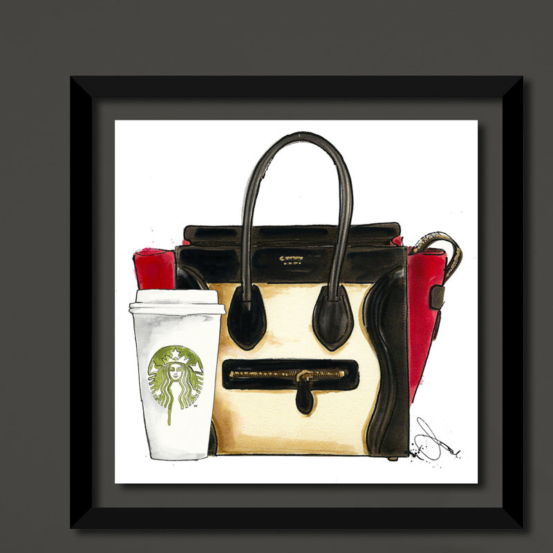 «My New Bag», impression sur toile, H 25,5 po x l 25,5 po x P 1 po, Cadre noir