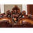 European Retro Luxury Solid Wood Leather Chair Leather Armchair