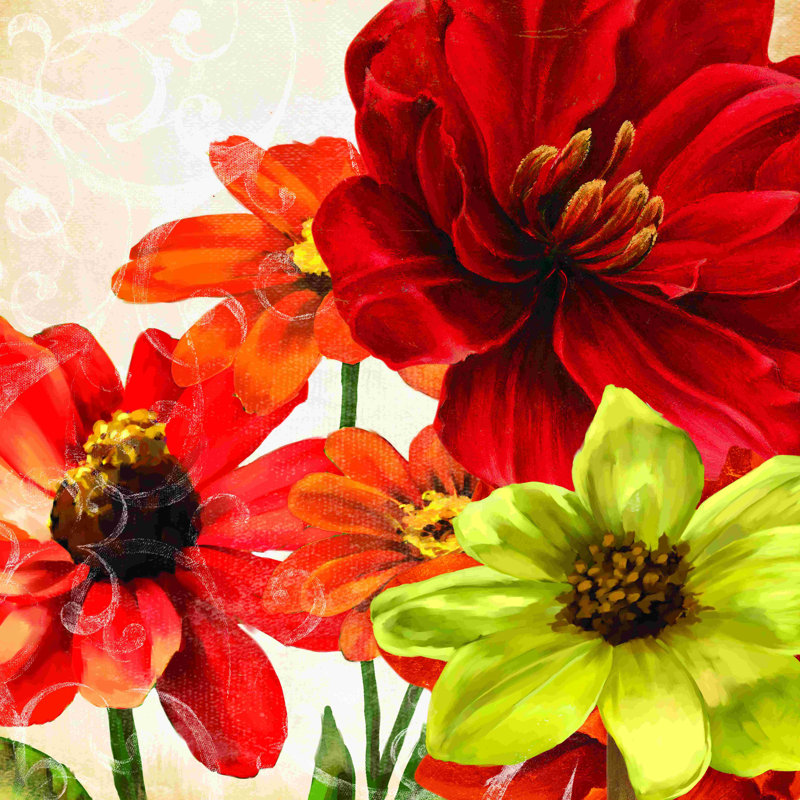 «Bright Giant Flowers», impression sur toile tendue, H 30 po x l 30 po