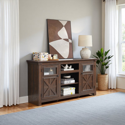 2 Doors Cabinet Farmhouse Cabinet, Farmhouse TV Stand Barn Design,Modern Farmhouse TV Media Stand