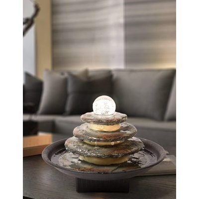 Fontaine de bureau à cascade Feng Shui