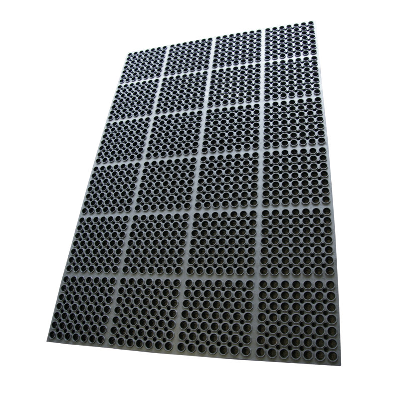 Solid Color Water Resistant Non-Skid Kitchen Mat, Black