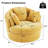43.3'' W Oversized Round Upholstered Swivel Barrel Chair & Accent Chair-125756900