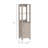 Linen Cabinet Jannes, Two Open Shelves, Single Door, Light Gray Finish-1555772912