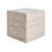 Outdoor/Indoor Square Travertine Lightweight Concrete Side Table