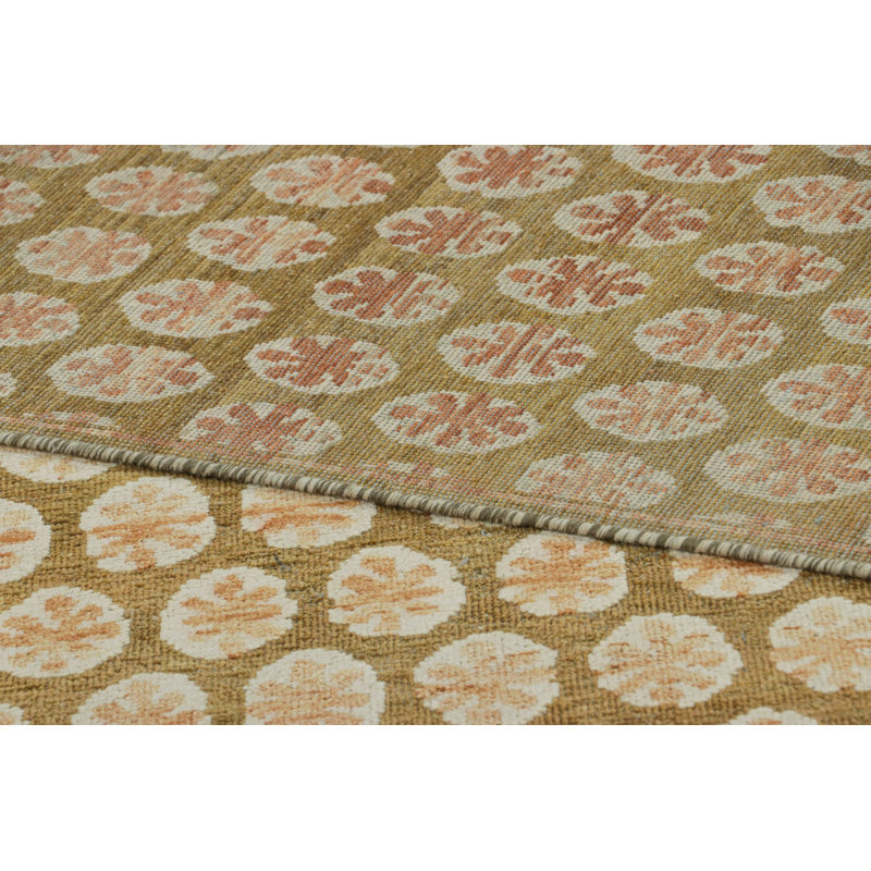 Black Print Hand Knotted Floral Area Rug, Rectangle 14' x 20'