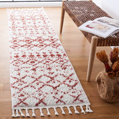 Akife Fringe Shag Performance Southwestern Rug
