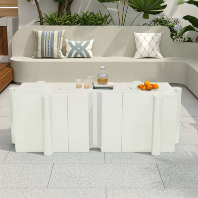Ensemble de 3 tables de casse-têtes artistiques, tables d'appoint modulaires MGO avec emboîtement (2 convexes et 1 concave), capacité de 200 lb pour l'intérieur et l'extérieur