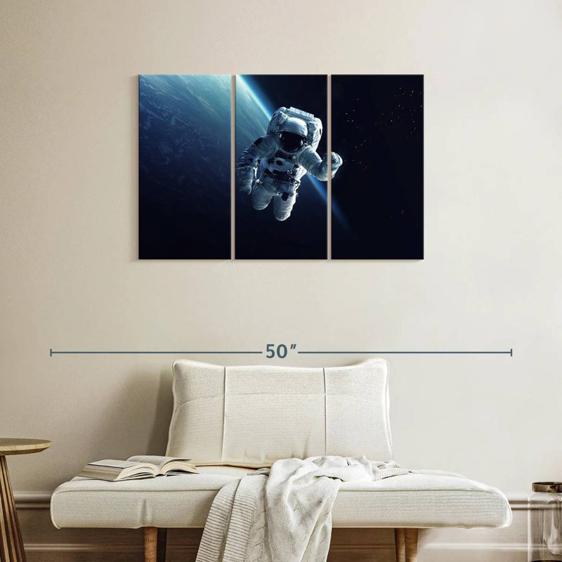 Oberle Astronaut Floating In Space, 24" H x 38" W