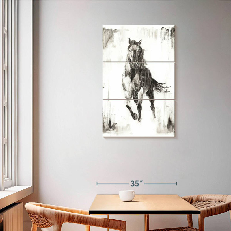 Brampt Rustic Black Stallion II, 57" H x 36" W