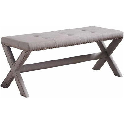 Banc d'appoint avec garniture cloutée