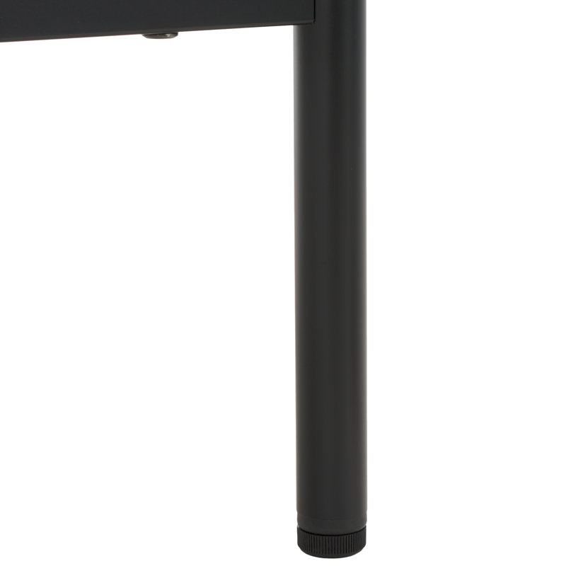 Table de chevet Casmira, Noyer / noir