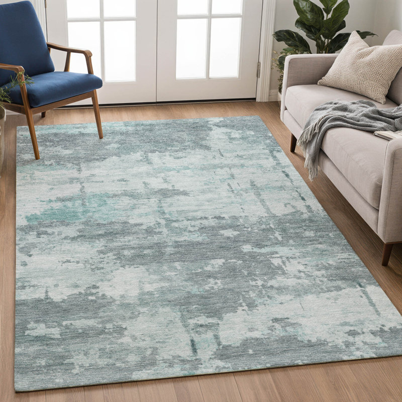 Machine Washable Indoor/Outdoor Jadiel ACN2362 Abstract Rug, Rectangle 3' x 5'