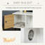 Maison en bois pour chat avec coussin moelleux, table d'appoint décorative pour chaton, maisonnette surélevée avec espace de rangement