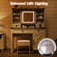 Bureau de coiffeuse avec miroir coulissant Farmhouse-323219282