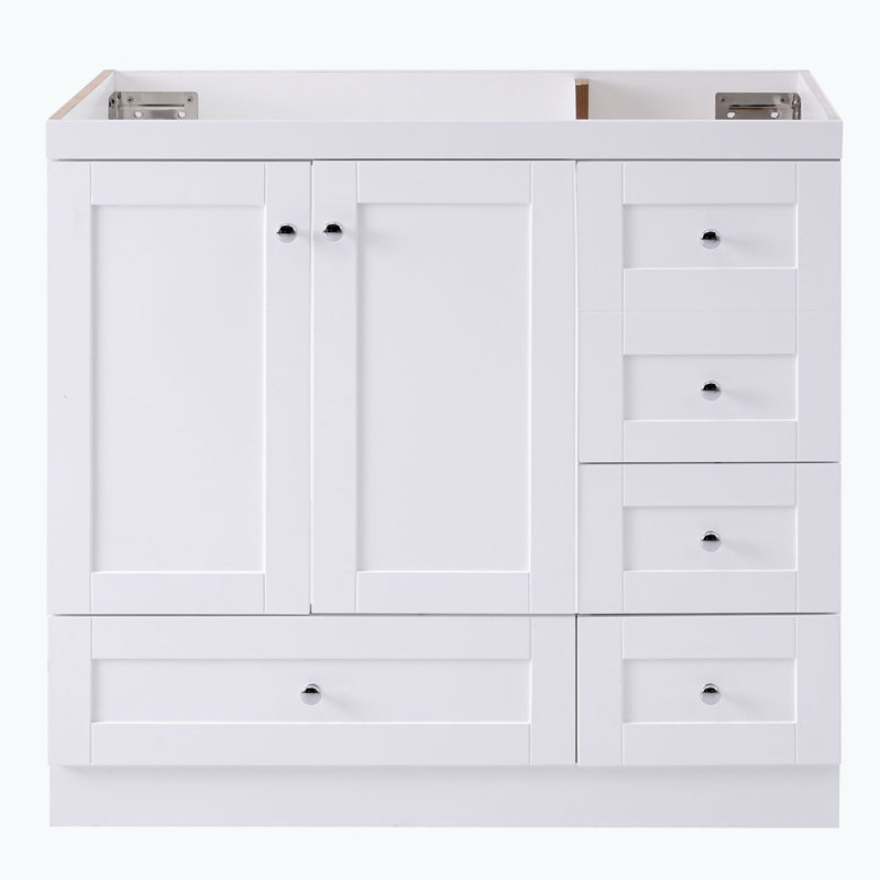 Meuble-lavabo de salle de bain sans lavabo, Blanc
