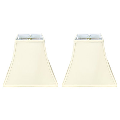Royal Designs, Inc. BSO-715-12EG-2 Square Bell Basic Lamp Shade, 6 x 12 x 10.5, Eggshell, 2-Pack
