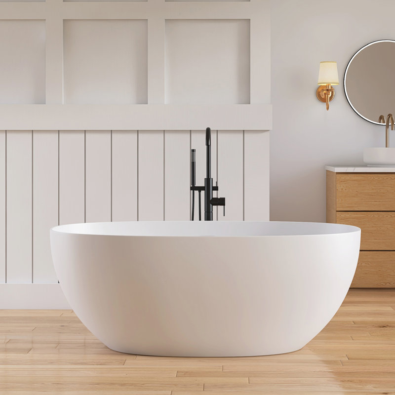 Baignoire de trempage autoportante à surface solide 59 po Forma