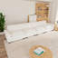 Canapé modulaire 4 places, canapé modulaire en chenille avec coussins amovibles et superposés-63768220