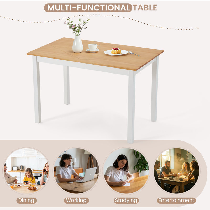 Solid Pine Wood Dining Table