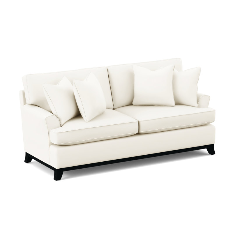 Oaks Way Sofa, Black Finish, Elite Ivory; 0321-91