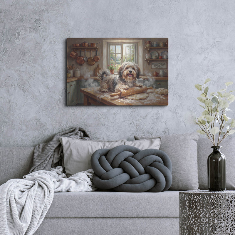  «Havanais dans la cuisine» par Rich Monet, art mural en métal, 36 po x 24 po, H 24 po x l 36 po