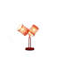 Lampe de table cylindrique rouge 17 po à 2 lumières en cachemire bohémien