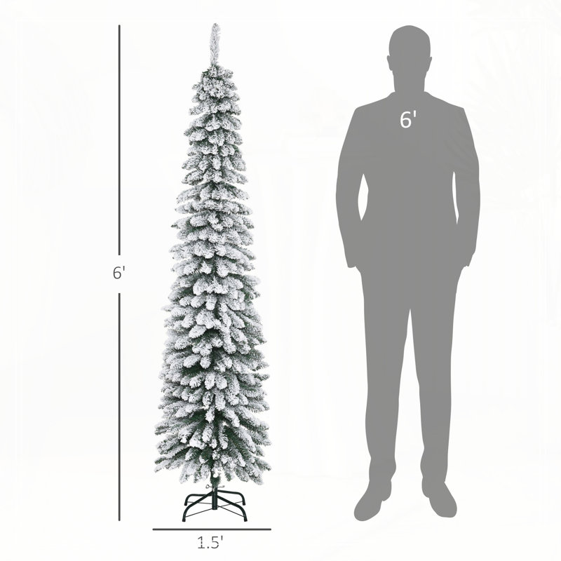 Arbre de Noël artificiel enneigé 6 pi de hauteur