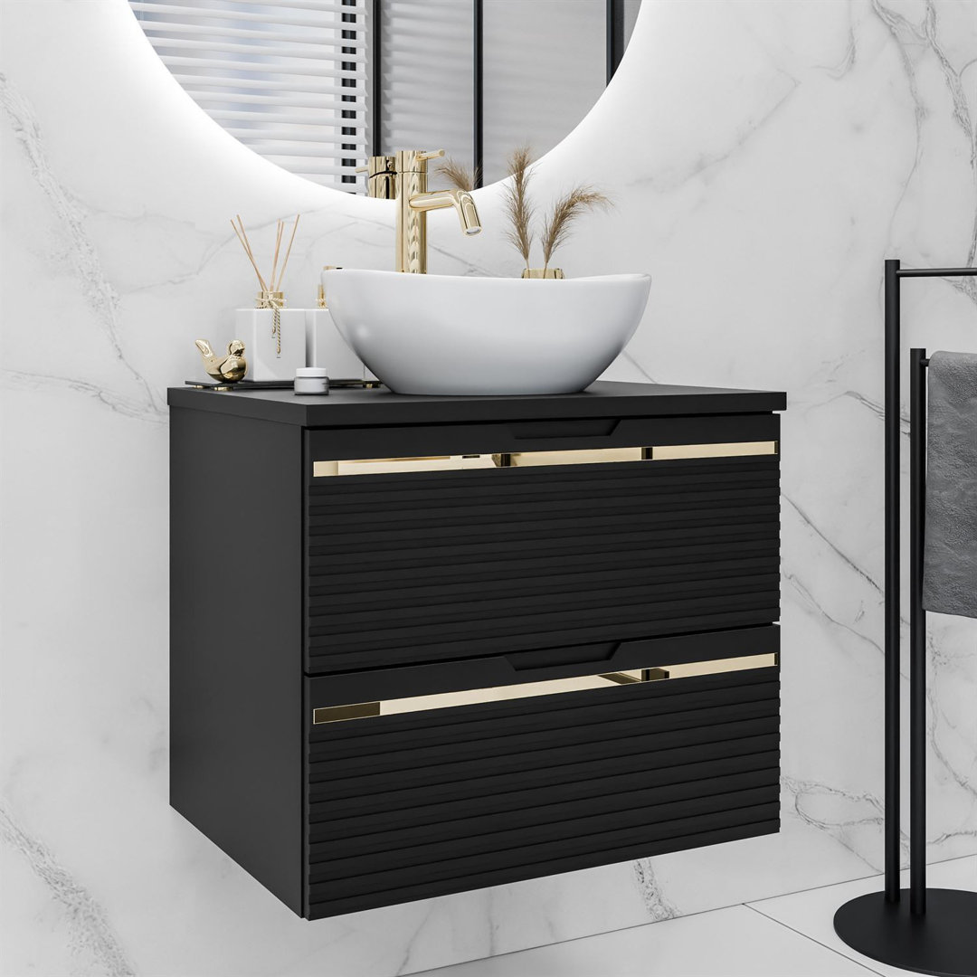 60mm Single Bathroom Vanity with Ceramic Basin