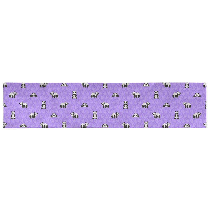 Chemin de table géométrique avicia, 73,5 po x 17,5 po, Mauve, Coton