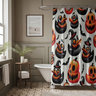 Rideau de douche 1 pièce Spooky Duck