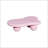 47 Inch Cloud Shaped Coffee Table, Low Profile With 3 Ball Legs, Pink, Ideal For Modern Living Rooms