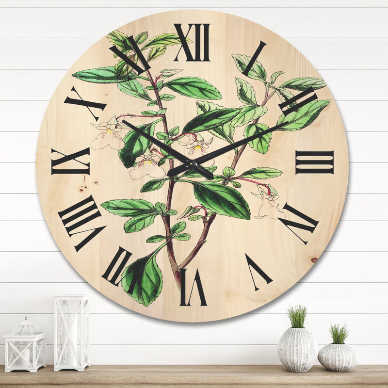 Horloge murale Leaves Plants, Très grand