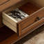 Table basse brune en bois massif et manufacturé-1175070356