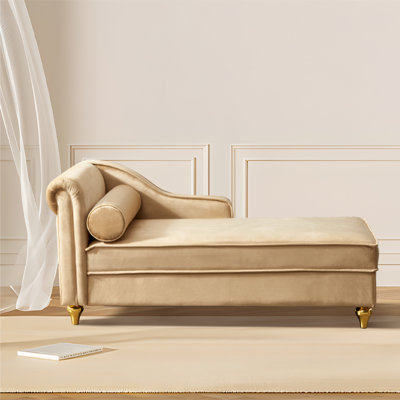 Kerry Fabric Upholstered Storage Chaise Lounge
