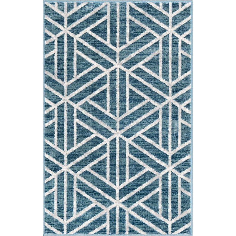 Clidy Abstract Indoor Rug, Rectangle 3'3" x 5'3"