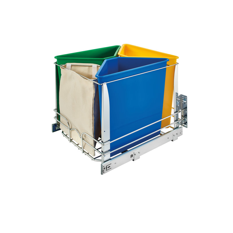 Rev-A-Shelf Multi-Container Pull Out Multi-Container Waste/Recycling System, Multi-Color