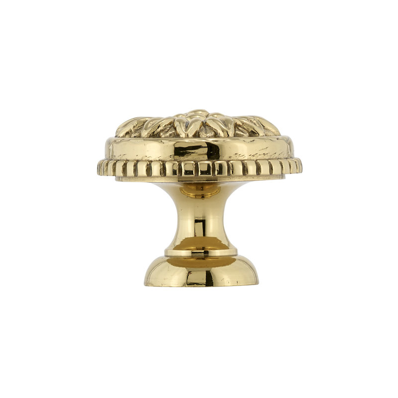Poignée ronde Louis XV, Laiton, H 1,2 po x L 1,1875 po x l 1,1875 po