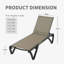 Ensemble de chaises longues d'extérieur réglables en aluminium 2 pièces-211650742