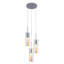 Luminaire suspendu cylindrique en grappe à 3 lumières Sighwaldi