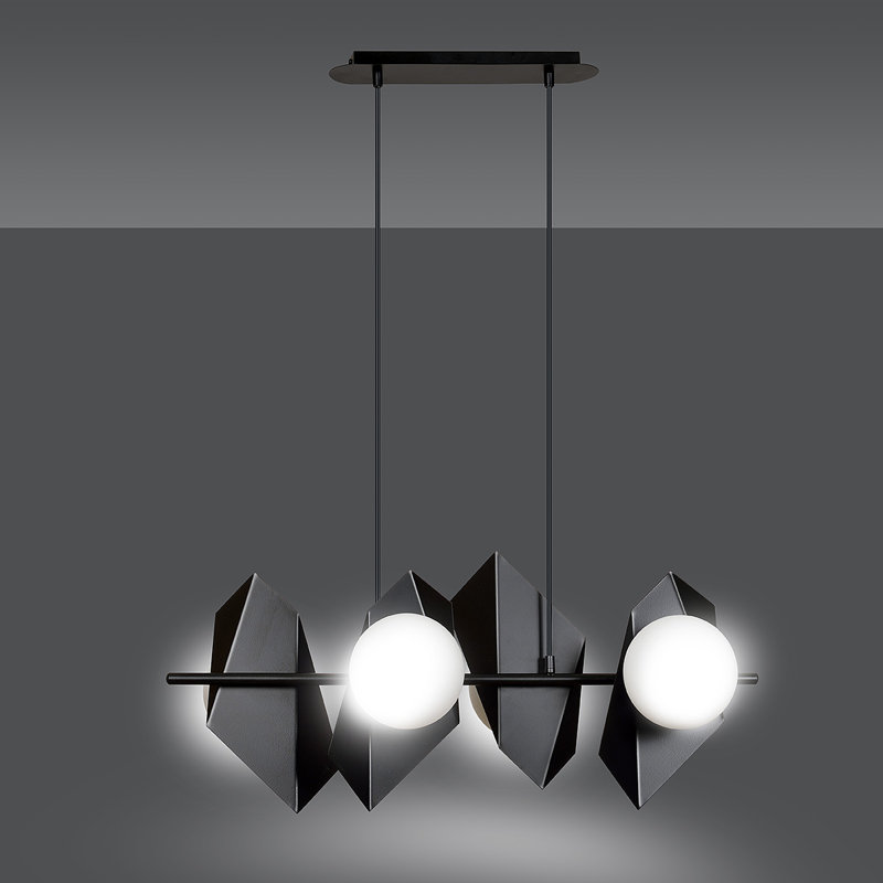 Anna-Lisa 4 - Light Kitchen Island Pendant, Black