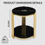 Table basse en verre trempé cannelé Modern Glam-1013692433