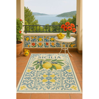 Sicilia Lemon & Olive Kitchen Mat