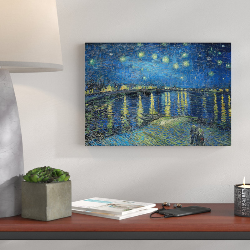 Vincent Van Gogh Starry Night over the Rhone - Frameless Print, 42cm H x 59.4cm W