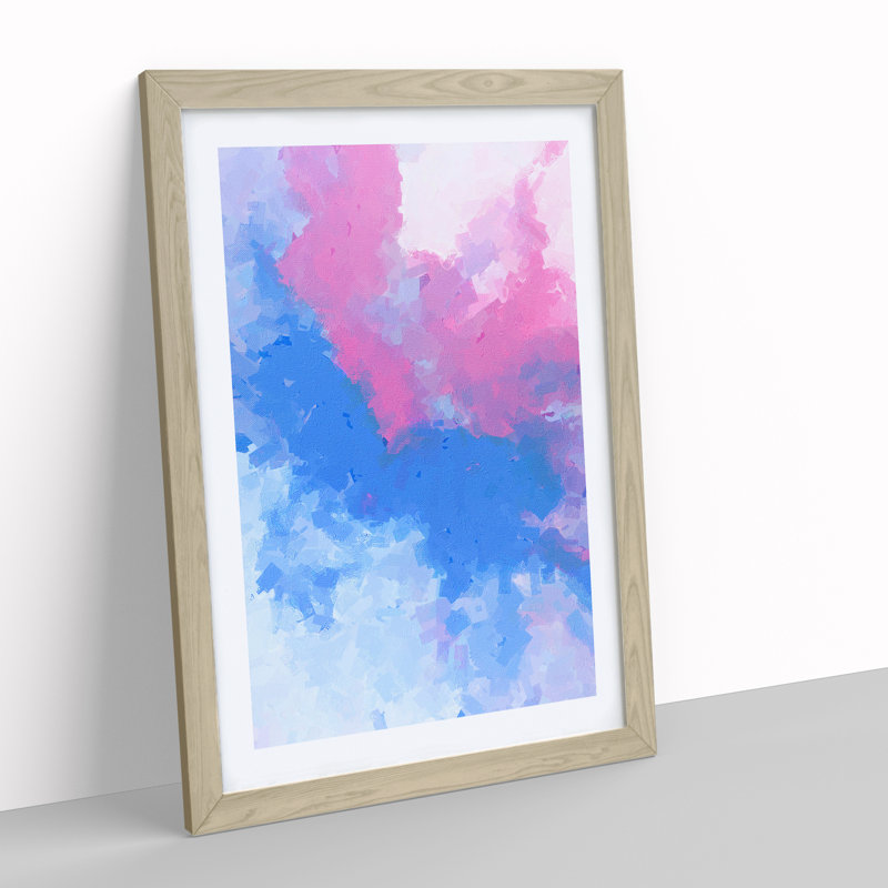 Flowing Out Abstract - Single Picture Frame Print, 64cm H x 46cm W x 2cm D, Oak