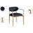 Eligah Vegan Leather Upholstered Dining Arm Chair-6766387-6766399