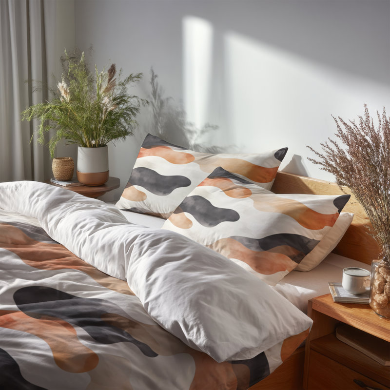 Ensemble de housse de couette Modern, Housse de couette grand et 2 taies décoratives
