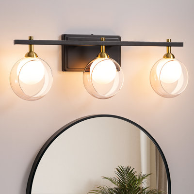 Éclairage à intensité variable pour meuble-lavabo à 3 lumières 24 po pour salle de bain 