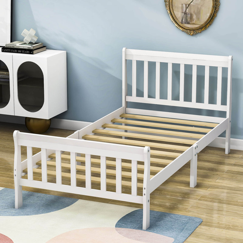 Lit plateforme Diar, Blanc