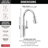 Renaldi Chrome Kitchen Faucet with Pull Down Sprayer, Modern Single Hole Kitchen Sink Faucet, Single Handle, Lumicoat Chrome Nickel-101126197